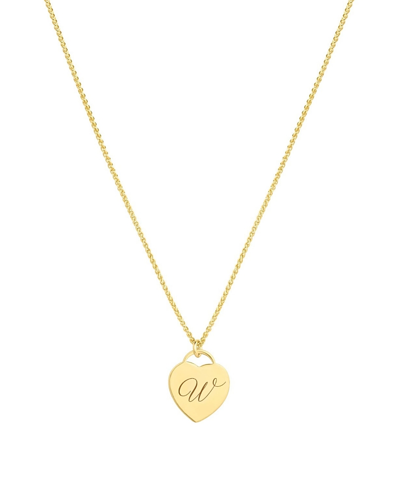 Set & Stones Alice Engraved Initial Heart Necklace