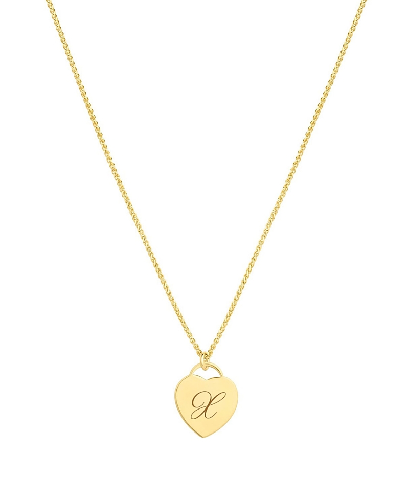 Set & Stones Alice Engraved Initial Heart Necklace