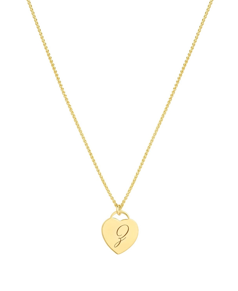 Set & Stones Alice Engraved Initial Heart Necklace