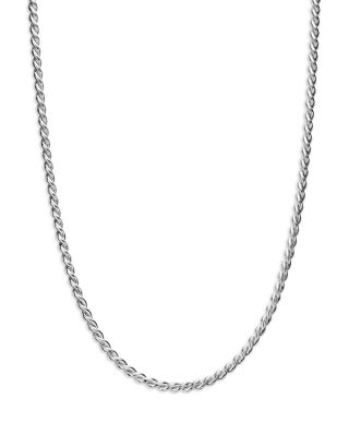 Sculpted Cable Chain Necklace in Sterling Silver, 3.7mm