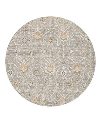 LR Home Garza VIO-128 Round Area Rug, 6'6" x 6'6"
