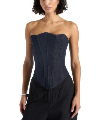 Scarlett Denim Lace Up Corset
