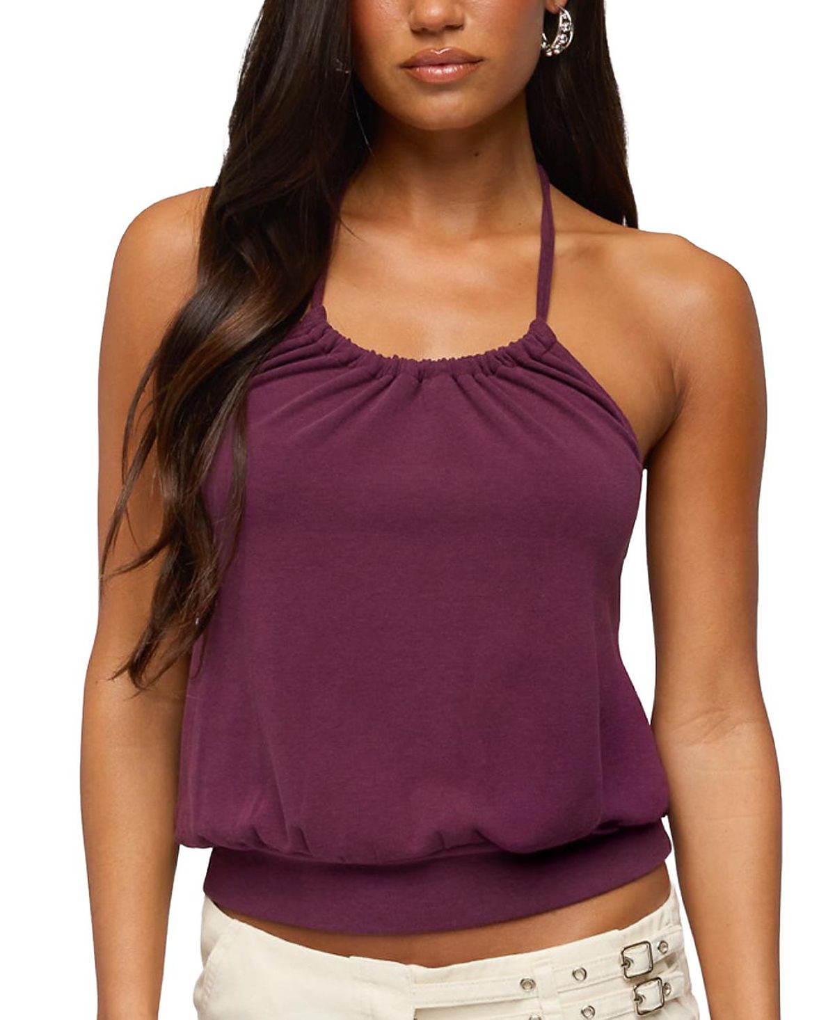 Edikted Bondi Cinched Waist Halter Top
