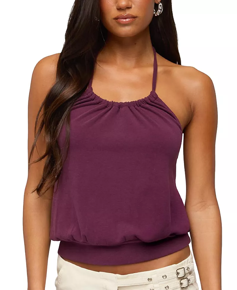 Edikted Bondi Cinched Waist Halter Top
