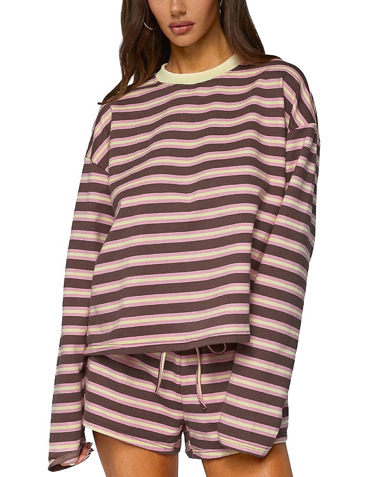Edikted Blanchy Striped Long Sleeve Top