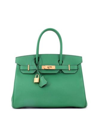 Birkin 30 Handbag Green Epsom with Gold Hardware