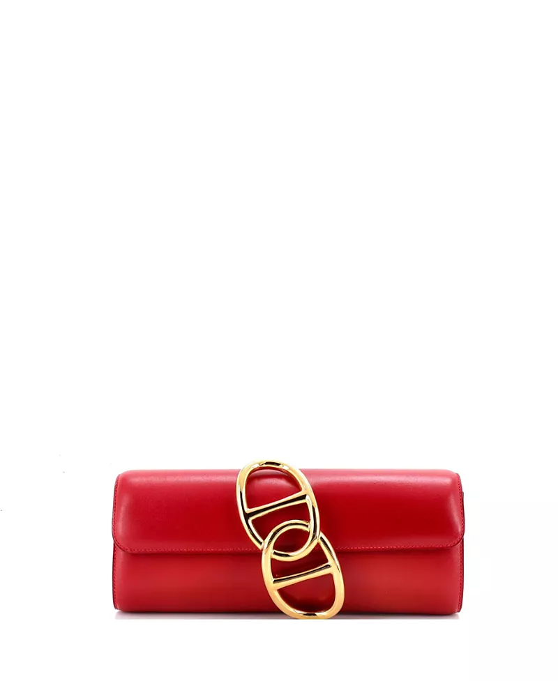 Pre-Owned HERMES Egee Clutch Tadelakt