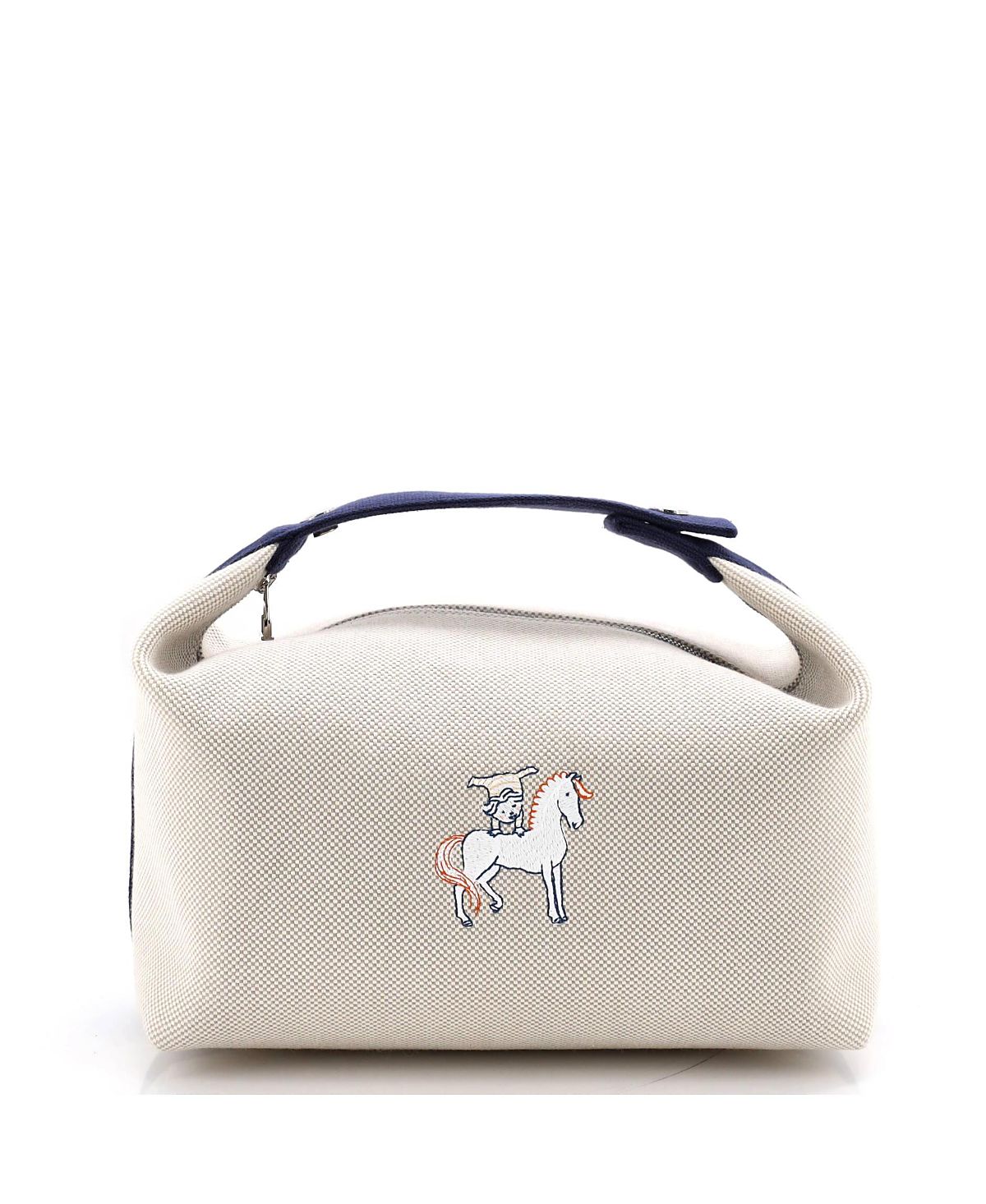 Pre-Owned HERMES Gm Bride-a-Brac Cabriole Travel Case Toile