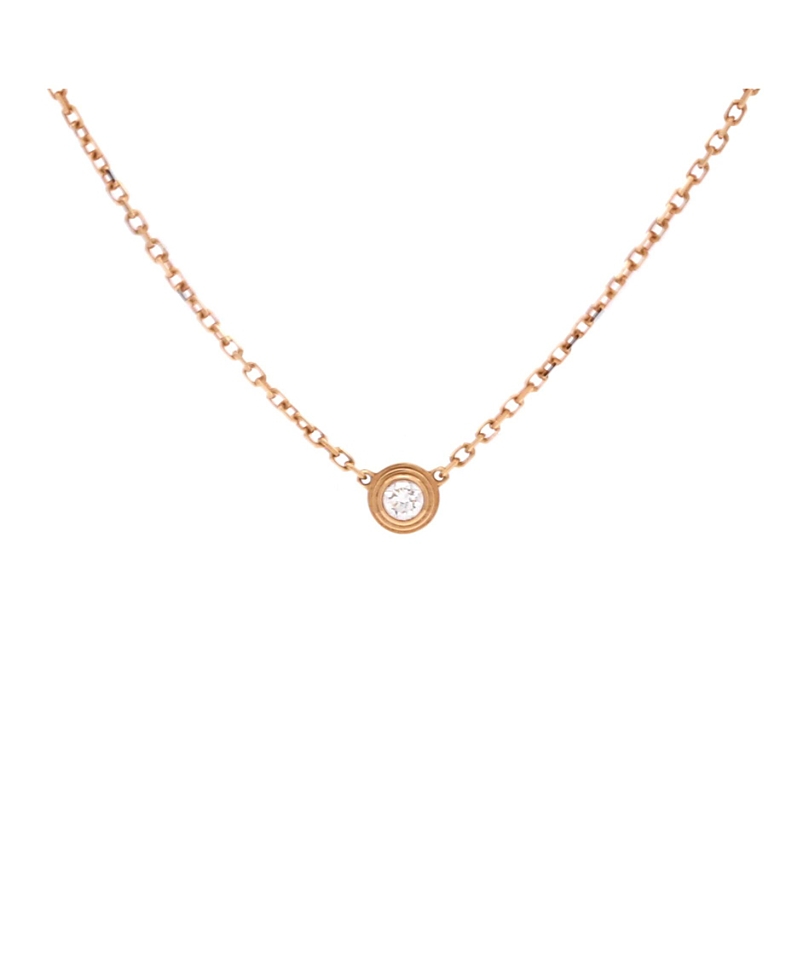 Pre-Owned Cartier Xs Cartier D'Amour Pendant Necklace 18K Rose Gold with Diamond, 16
