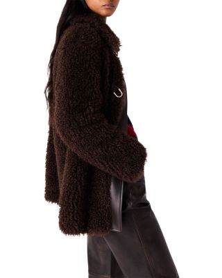 Faux Fur Mid Length Coat - thumbnail 5