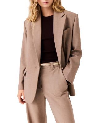 Notch Lapel Single Button Blazer 