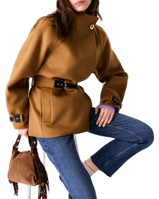 Wool Blend Belted Coat - thumbnail 3