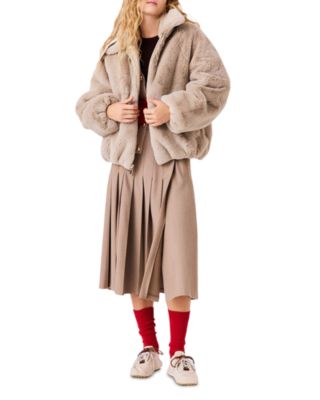 Reversible Faux Fur Puffer Jacket - thumbnail 2