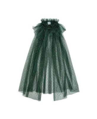  Girls' Emerald Rhinestone Christmas Cape - Little Kid, Big Kid