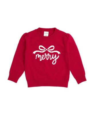 Girls' Merry Bow Christmas Sweater - Big Kid