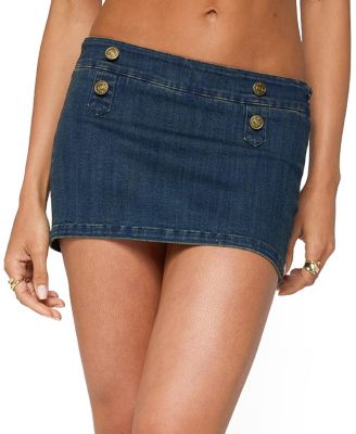  Taliyah Stretchy Denim Mini Skort