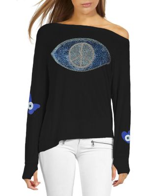  Krista  Peace Evil Eye Long Sleeve Top
