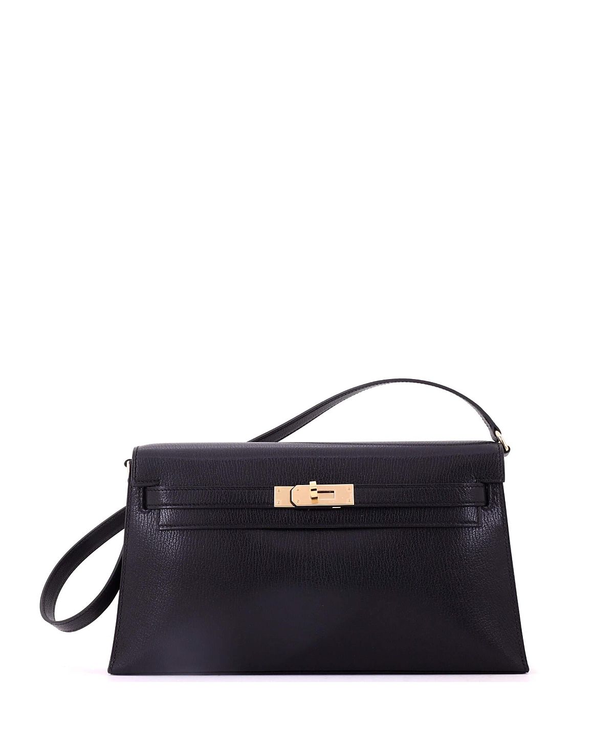 Pre-Owned HERMES Kelly Elan Chevre Leather Shoulder Bag