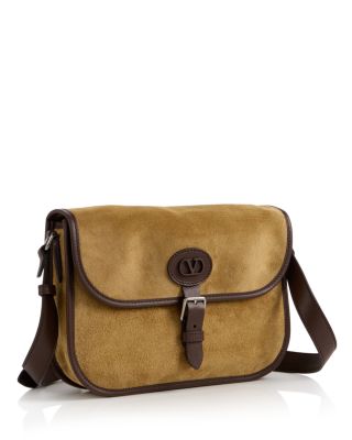 Suede & Leather Crossbody Bag