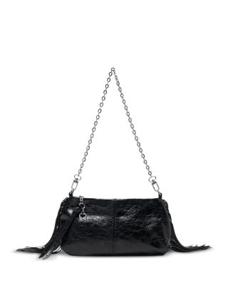 Miss M Pouch Patent Leather Fringe Shoulder Bag