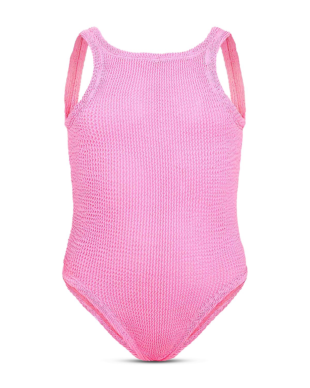 Hunza G Girls' Classic Crinkle One Piece Swimsuit - Big Kid