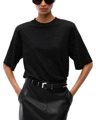 Niamey Cotton Jersey Rhinestone Tee