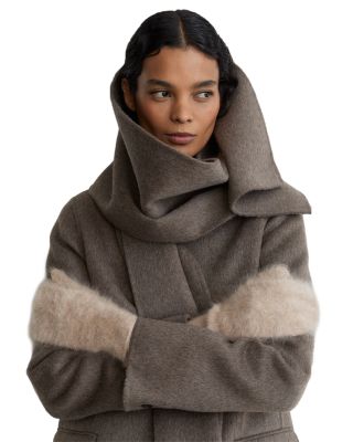 Reiss Willow Brushed Cashmere Mittens