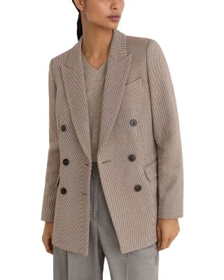 Aubrey Double Breasted Textured Blazer
