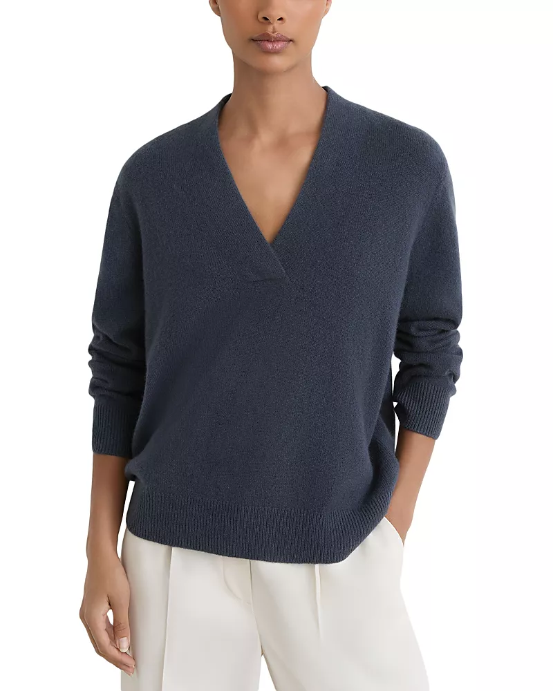 Reiss Blanche Cashmere V Neck Sweater