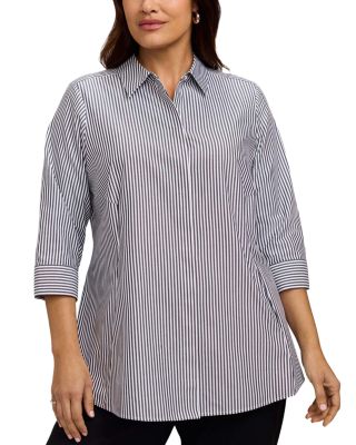 Cici 3/4 Sleeve Stripe Shirt