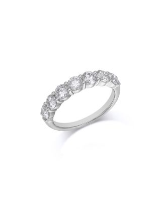 Luxe Collection Certified Lab Grown Diamond Seven Stone Band in 14K White Gold, 2.1 tcw