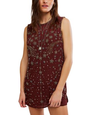 Free People Brighter Days Embellished Mini Dress
