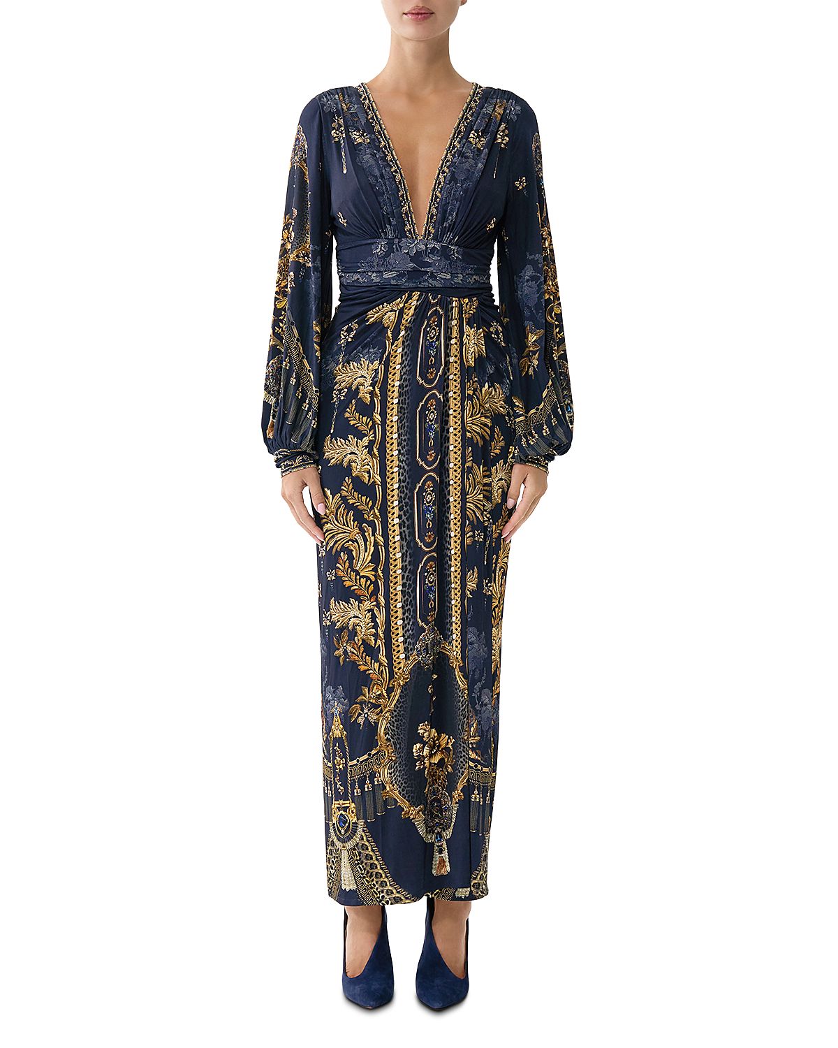 Camilla Draped Jersey Maxi Dress