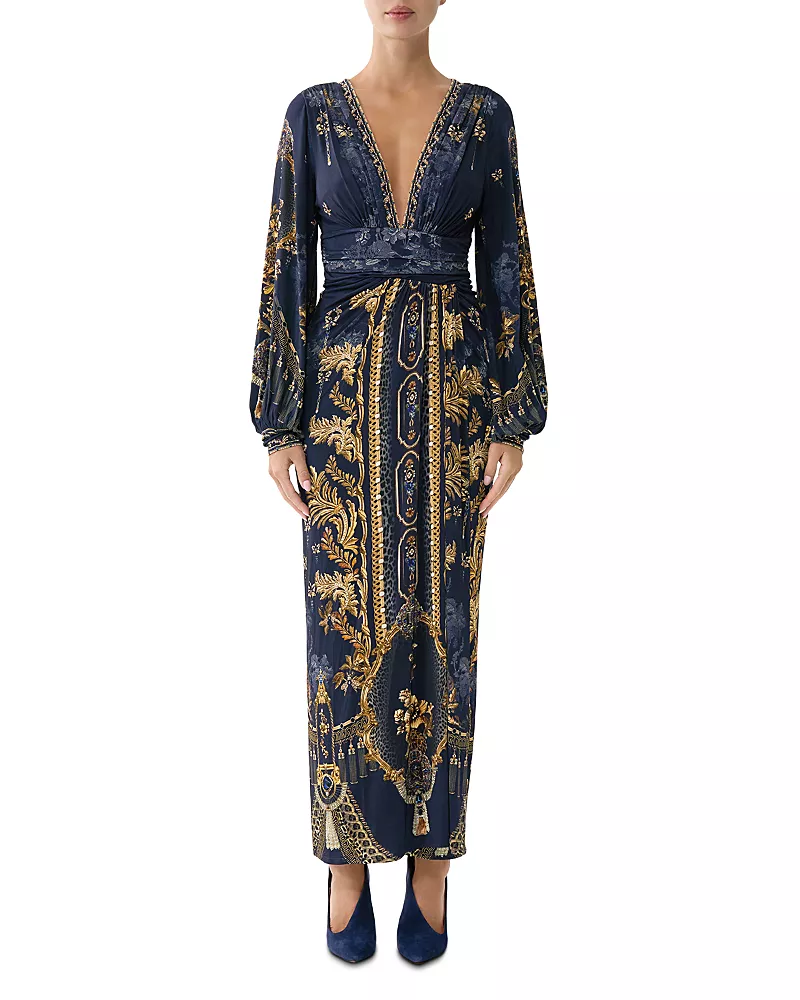 Camilla Draped Jersey Maxi Dress