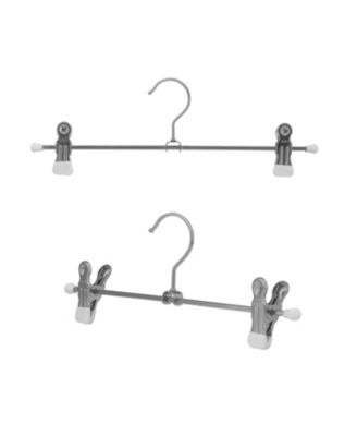 Adjustable Pant Clip Hanger with Grip Tip Clips, Model K30D, Set of 10