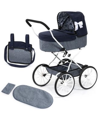 Classic Doll Pram Bassinet Push Stroller, Ages 3+