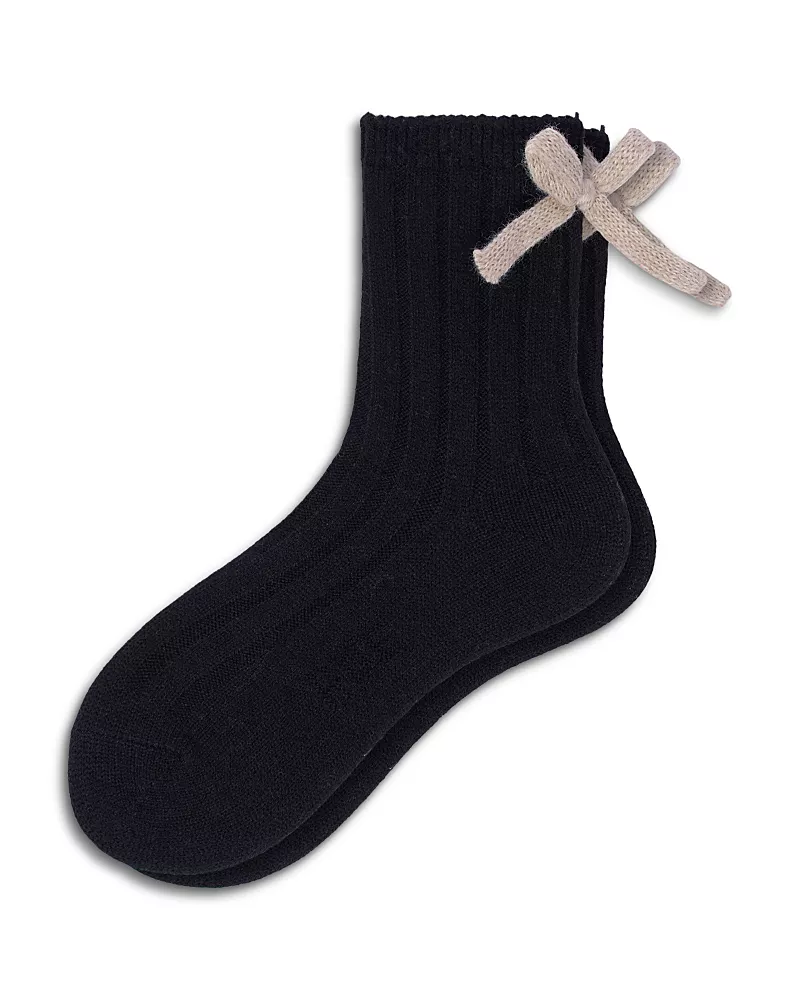 Hue So Soft Bow Anklet Socks