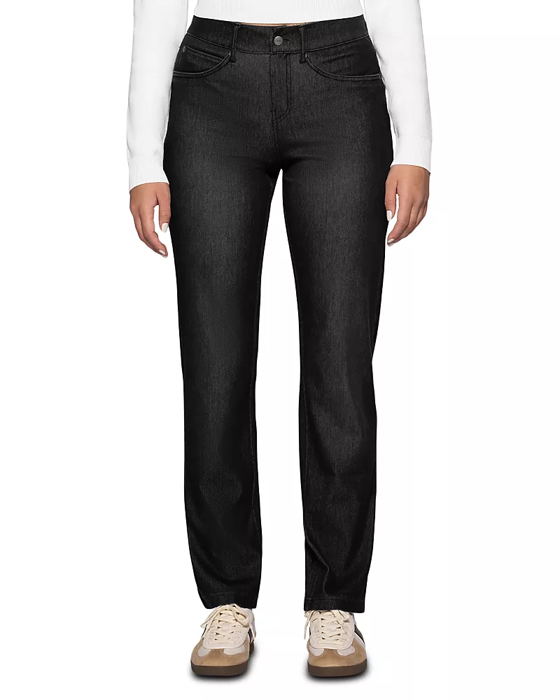 Hue High Rise Stovepipe Ultra Soft Denim Leggings in Inkstone Wash