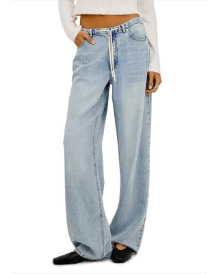 Normandie High Rise Wide Leg Jeans in Sunkissed Blue