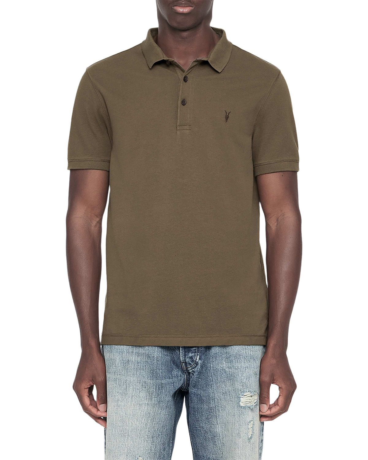 Allsaints Reform Cotton Slim Fit Polo Shirt