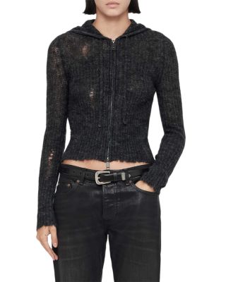 Mabel Cropped Zippered Hoodie