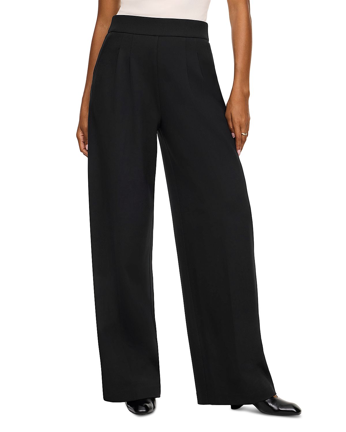 Spanx Ponte Pleated Wide Leg Pants