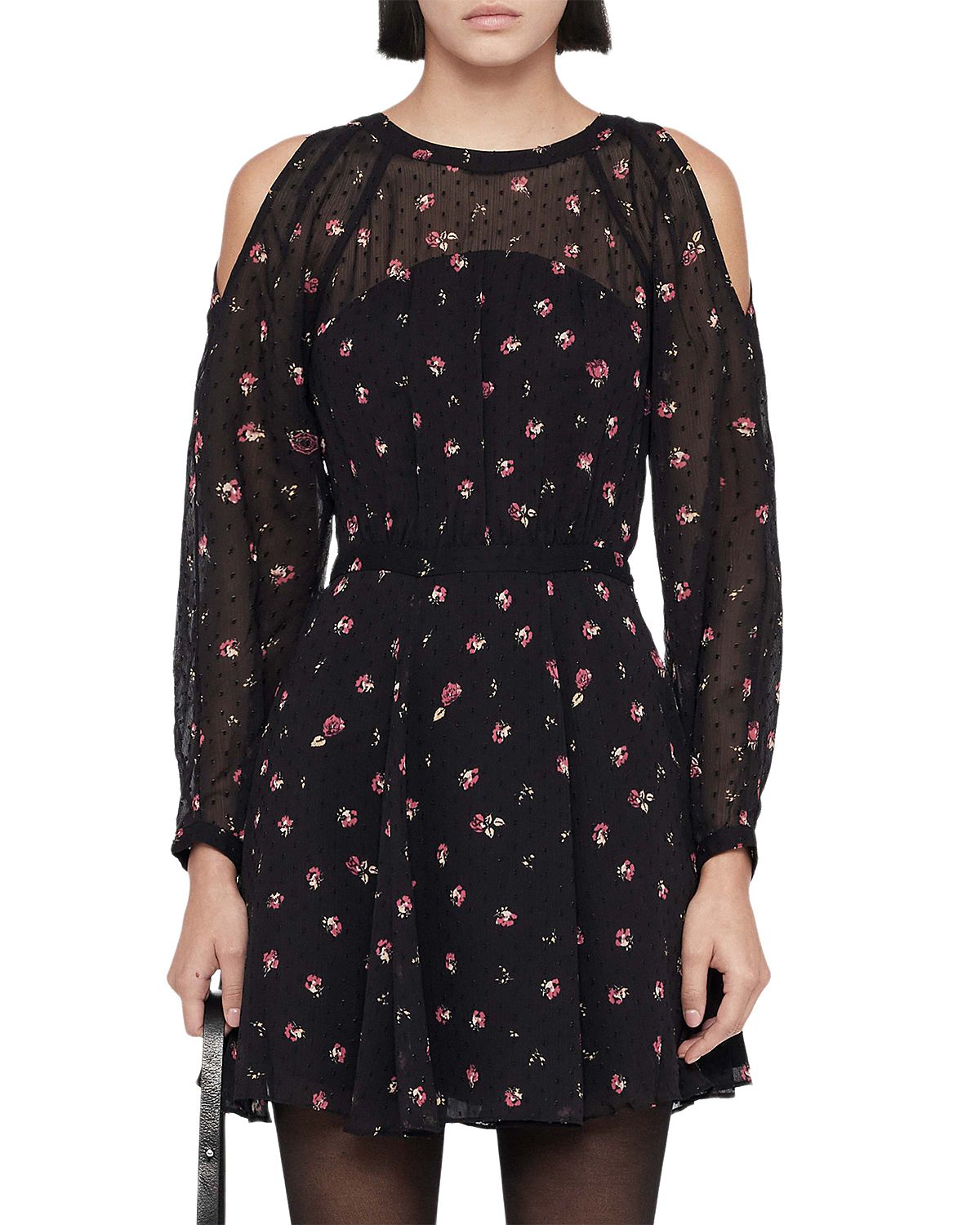 Allsaints Chrissy Clip Jacquard Mini Dress