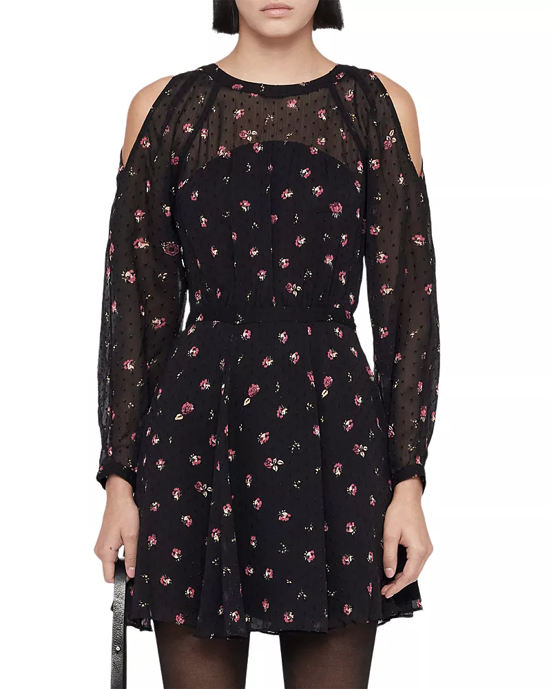 Allsaints Chrissy Clip Jacquard Mini Dress