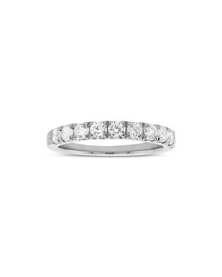 Bloomingdale's Fine Collection Luxe Collection Certified Lab Grown Diamond French Pave Band in 18K White Gold, 0.75 tcw