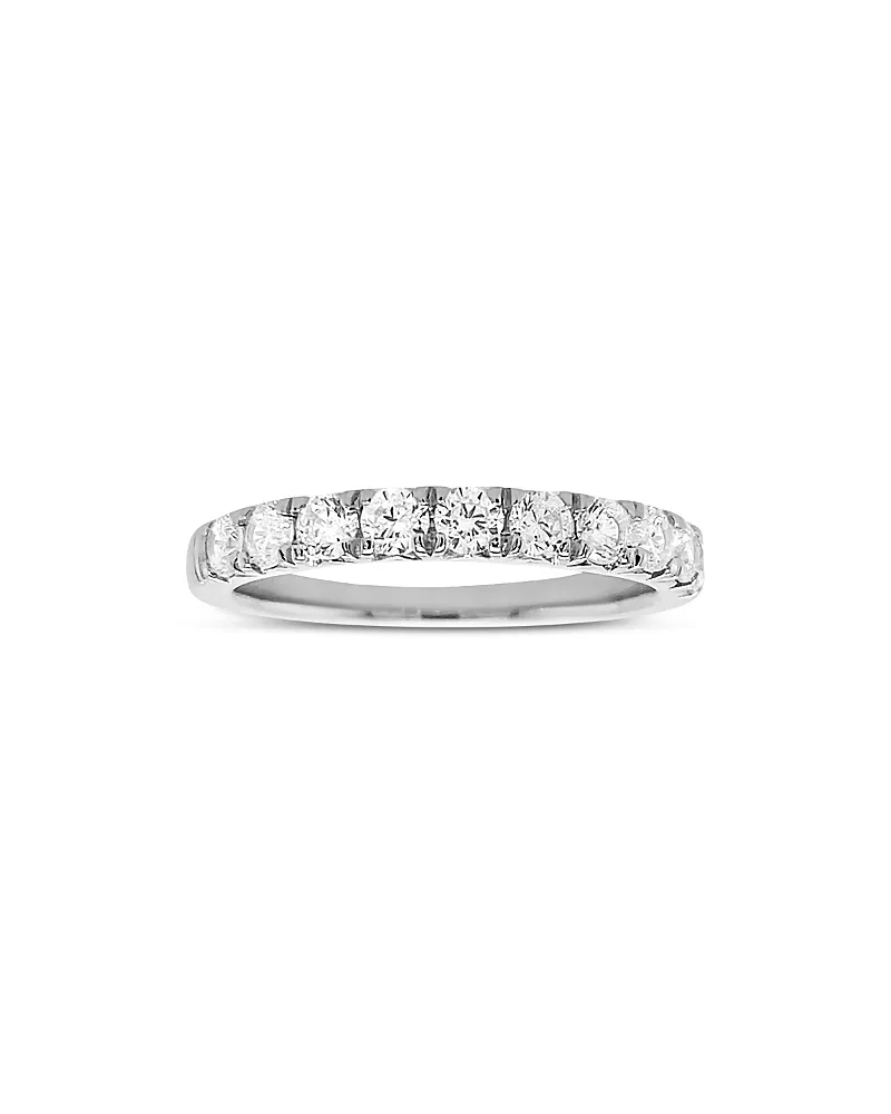 Bloomingdale's Fine Collection Luxe Collection Certified Lab Grown Diamond French Pave Band in 18K White Gold, 0.75 tcw