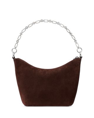 Halo Chain Suede Shoulder Bag