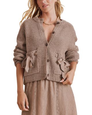 Selena Satin Tie Cardigan