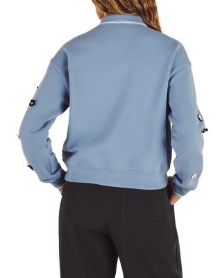 Naomi Blossom Cotton Polo Neck Sweatshirt - thumbnail 3