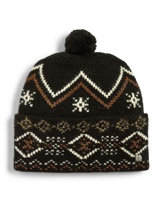 Fair Isle Metallic Pom-Pom Beanie - Exclusive